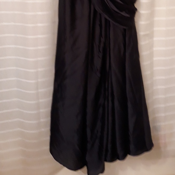 Blue One Shoulder Floor-length Evening Event Dress - Picture 8 of 8